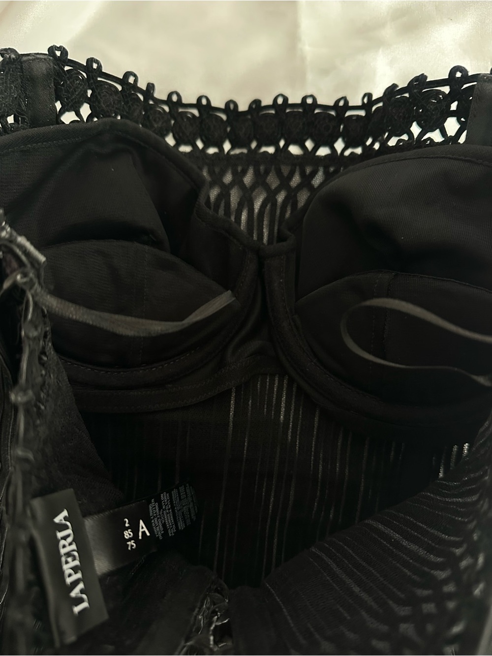 NWOT La Perla DEADSTOCK iconic vintage  Y2K La Perla black  corset - Picture 8 of 16